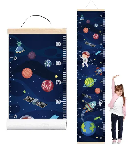 Miarka wzrostu na ścianę wisząca płótno dekoracja pokoju 200 cm x 30 cm