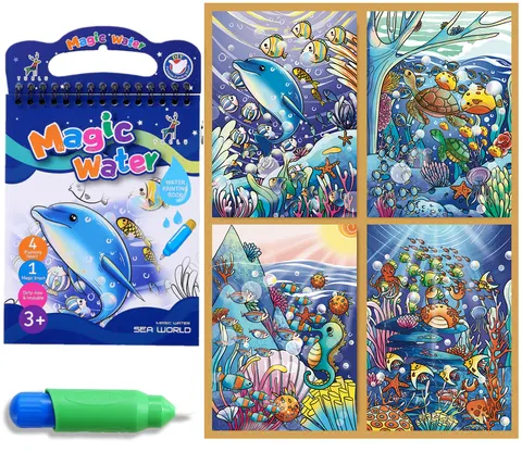 Malowanka wodna kolorowanka z pisakiem wodnym SEA WORLD