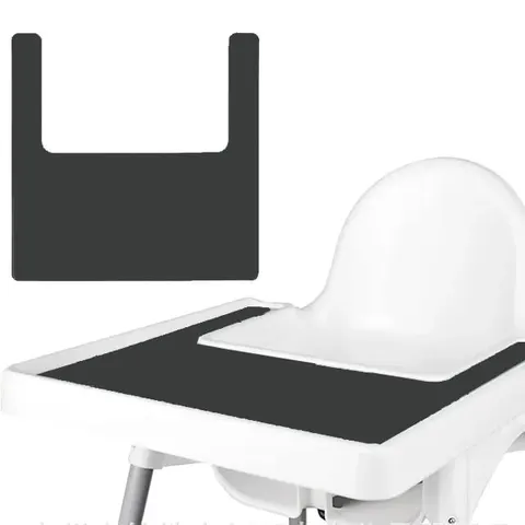 Mata silikonowa podkładka na tackę krzesełka Ikea Antilop dark grey