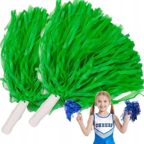Pompony cheerleaderki do tańca na występy zielone 2 szt.
