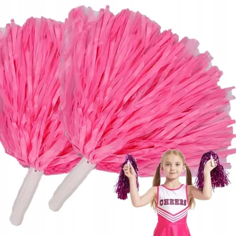 Pompony cheerleaderki do tańca na występy różowe 2 szt.