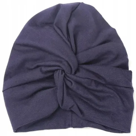 Czapka niemowlęca turban dla dziecka przejśiowa granat