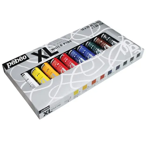 Zestaw farb olejnych Studio XL Oil Pebeo 10 x 20 ml + pędzelek