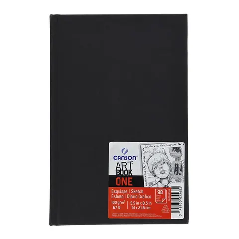 Artbook Canson One - 14 x 21.6 cm, 100 g, 98 ark.