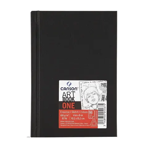 Artbook Canson One - 10.2 x 15.2 cm, 100 g, 98 ark.
