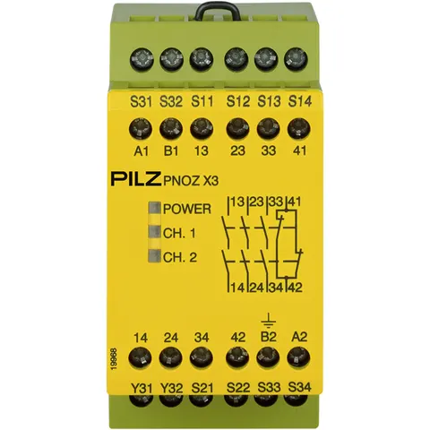 Przekaźnik bezpieczeństwa PNOZ X3 230VAC 24VDC 3n/o 1n/c 1so