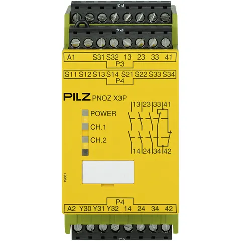 Przekaźnik bezpieczeństwa PNOZ X3P 24VDC 24VAC 3n/o 1n/c 1so