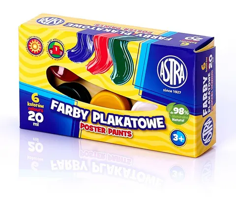 Farba plakatowa 6kol 20ml Astra