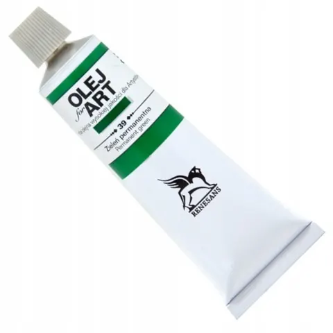Farba olejna 60ml, zieleń trwała, Renesans, NR 39