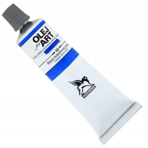 Farba olejna 60ml, Błękit kobaltowy jasny, Renesans, NR 32