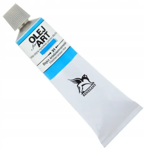 Farba olejna 60ml, Błękit śródziemnomorski, Renesans, NR 31