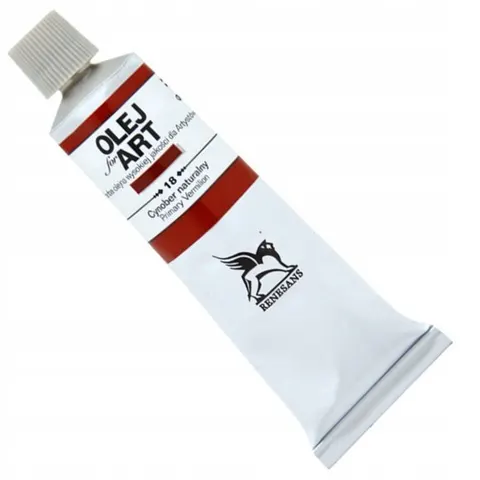 Farba olejna 60ml, Cynober szkarłatny, Renesans, NR 18