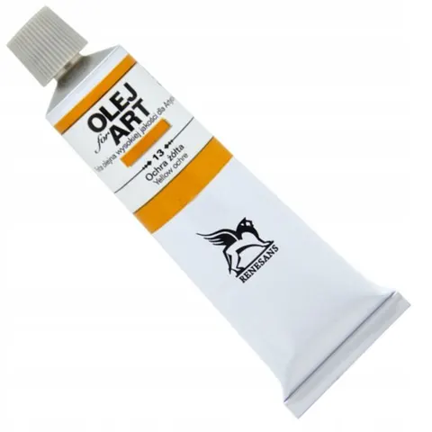 Farba olejna 60ml, ochra żółta, Renesans, NR 13