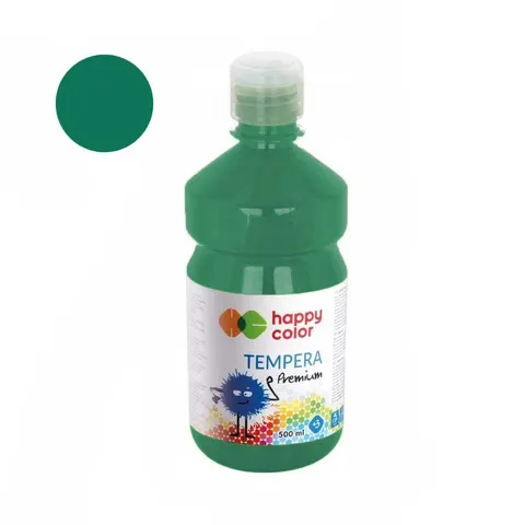 Farba tempera zielona ciemna 500 ml Premium, Happy Color