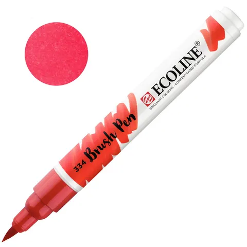 Marker akwarelowy Talens Ecoline Brush Pen 334 Scarlet – pędzelkowa końcówka