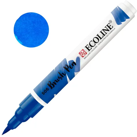 Marker akwarelowy Talens Ecoline Brush Pen 506 Ultramarine Deep – pędzelkowa końcówka