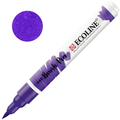 Marker akwarelowy Talens Ecoline Brush Pen 548 Blue Violet – płynna akwarela w markerze