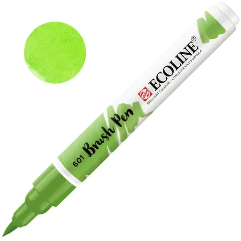 Pisak akwarelowy pędzelkowy Ecoline Brush Pen 601 Light Green, Talens