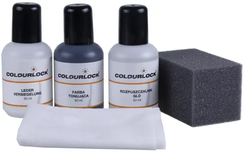 COLOURLOCK Zestaw tonujący z farbą do czarnej skóry 3x50ml