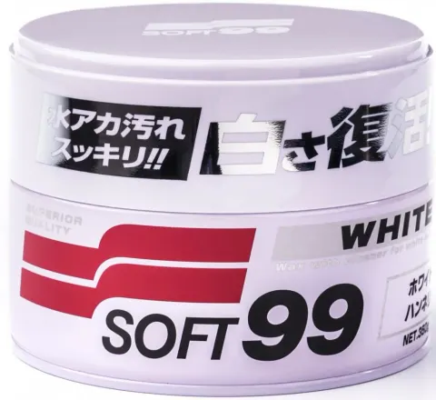 SOFT99 White Soft Wax - wosk do jasnych lakierów 350g