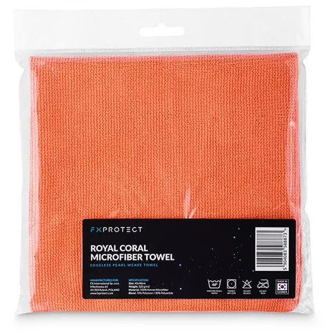 FX Protect Royal Coral koralowa mikrofibra bezkrawędziowa 40x40 cm 320 gsm
