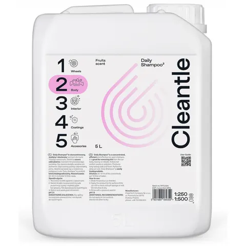 Naturalny szampon 5L Daily Shampoo Fruits scent Cleantle