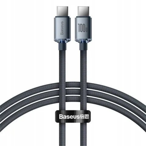Baseus Kabel USB-C do USB-C Crystal Shine 100W | 1.2m | czarny