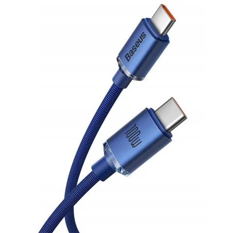 Baseus Kabel USB-C do USB-C Crystal Shine 100W | 1,2m | niebieski