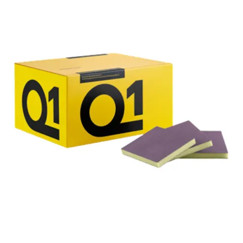 Q1 Gąbka ścierna dwustronna Double Sided Sanding Sponge, Fioletowa; Microfine