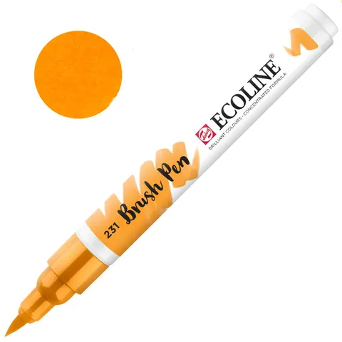 Pisak akwarelowy pędzelkowy Ecoline Brush Pen 231 Gold Ochre, Talens