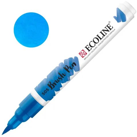 Pisak akwarelowy pędzelkowy Ecoline Brush Pen 505 Ultramarine Light, Talens