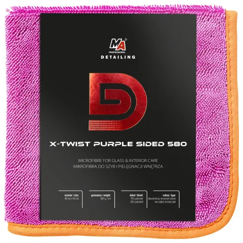 MA Pro Detailing X-Twist Purple Sided - Dwustronna mikrofibra 40x40cm 580gsm