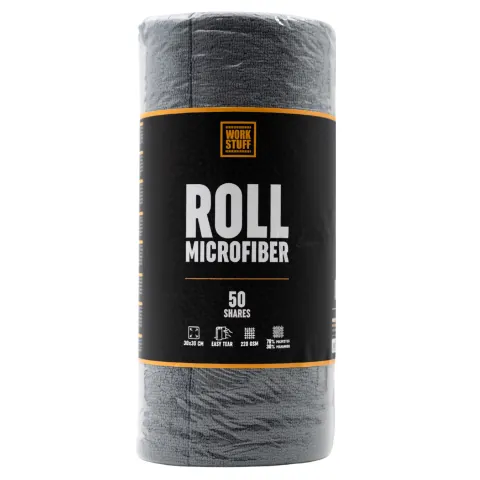 Work Stuff Roll Microfiber – rolka 50 uniwersalnych mikrofibr 30×30 cm, 220 GSM