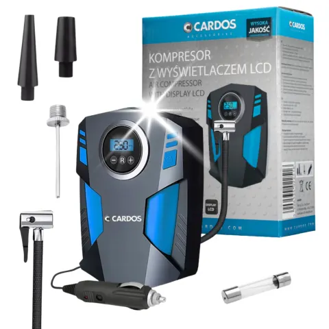 Cardos Kompresor z wyświetlaczem LCD 12V