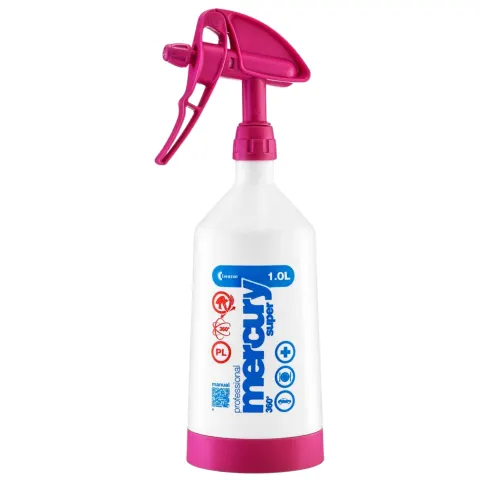 KWAZAR Mercury Super 360° PRO+ 1L - opryskiwacz różowy, atomizer double action