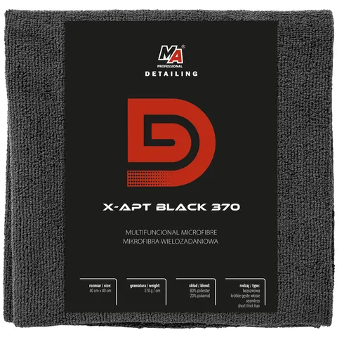 MA Pro Detailing X-APT Black - wszechstronna mikrofibra 40x40cm