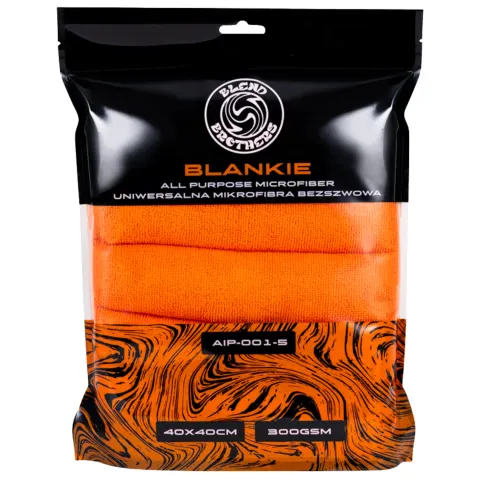 Blend Brothers BLANKIE 5-Pack All Purpose Microfiber 300GSM Orange - Zestaw wszechstronnych mikrofibr