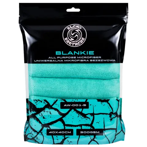 Blend Brothers BLANKIE 5-Pack All Purpose Microfiber 300GSM Turquoise - Zestaw wszechstronnych mikrofibr
