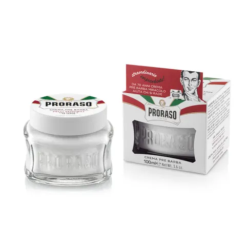 Proraso pre shave cream krem przed goleniem sensitive dla skóry wrażliwej, linia biała, 100ml