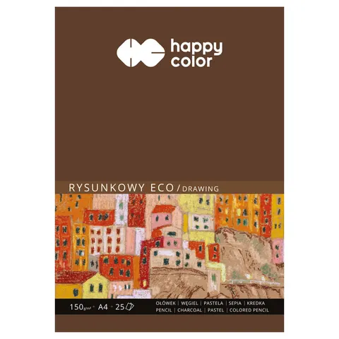 Blok rysunkowy Happy Color Eco - A4, 150 g, 25 ark.