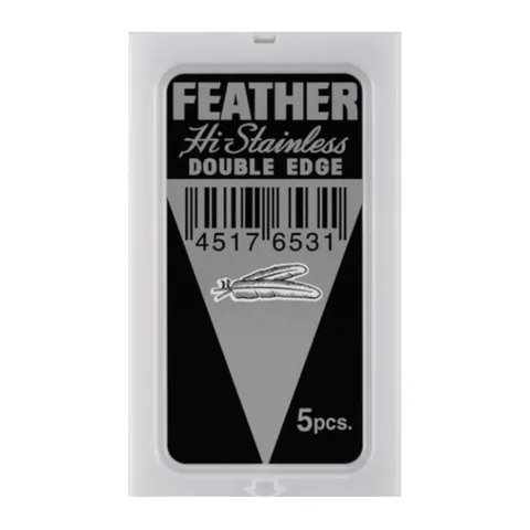 Feather hi stainless double edge żyletki, 5 sztuk