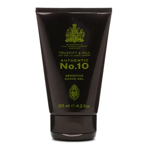Truefitt & hill authentic no. 10 sensitive shave gel - żel do golenia do skóry wrażliwej, 125ml