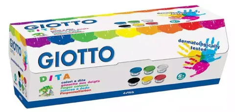 Farby do malowania palcami 6 kolorów GIOTTO
