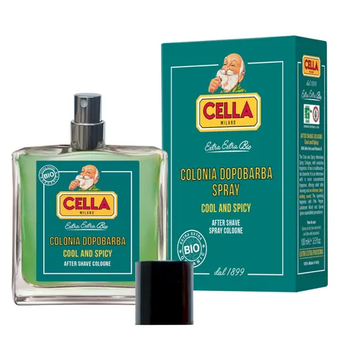 Cella milano after shave spray cologne cool and spicy bio aloe vera - woda kolońska, 100ml