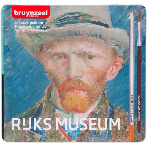 Zestaw kredek akwarelowych Bruynzeel Dutch Masters van Gogh - 24 szt. + pędzel