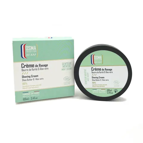 Osma tradition mint shaving cream - certyfikowany krem do golenia, cosmos organic, 100ml