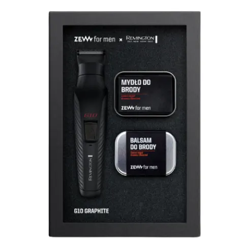 Zew for men x remington g10 graphite zestaw do brody z trymerem