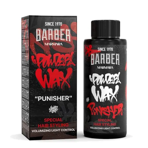 Marmara barber powder wax punisher - matowy puder do włosów na objętość, 20g