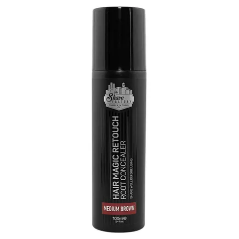 The shave factory root retouch maskujący spray do odrostów średni brąz / medium brown, 100ml