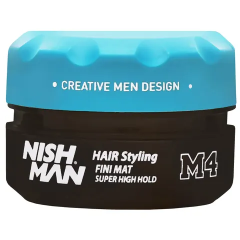 Nishman m4 matte super high hold wax - mocna pomada do włosów, 100ml